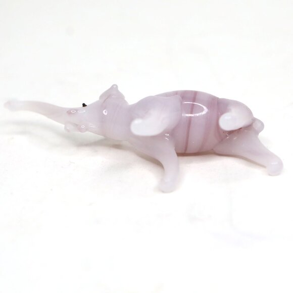 Vintage Mini Glass Animal Figurines Set Horse & Elephant Murano Style Pink Blue - Picture 8 of 15